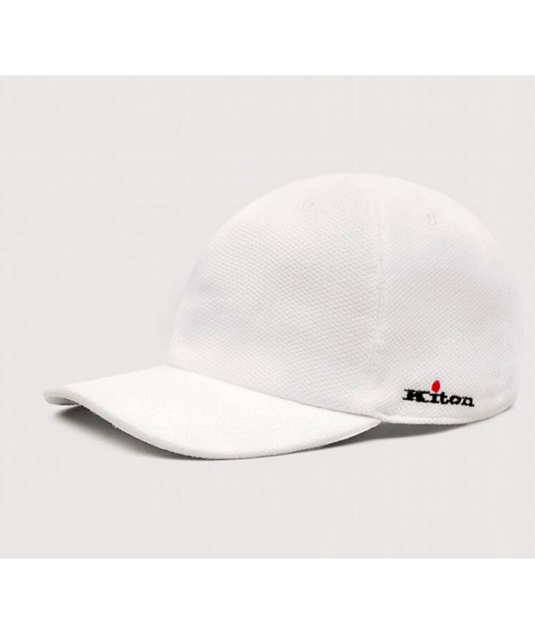 KITON Белая хлопковая кепка/бейсболка, фото 4