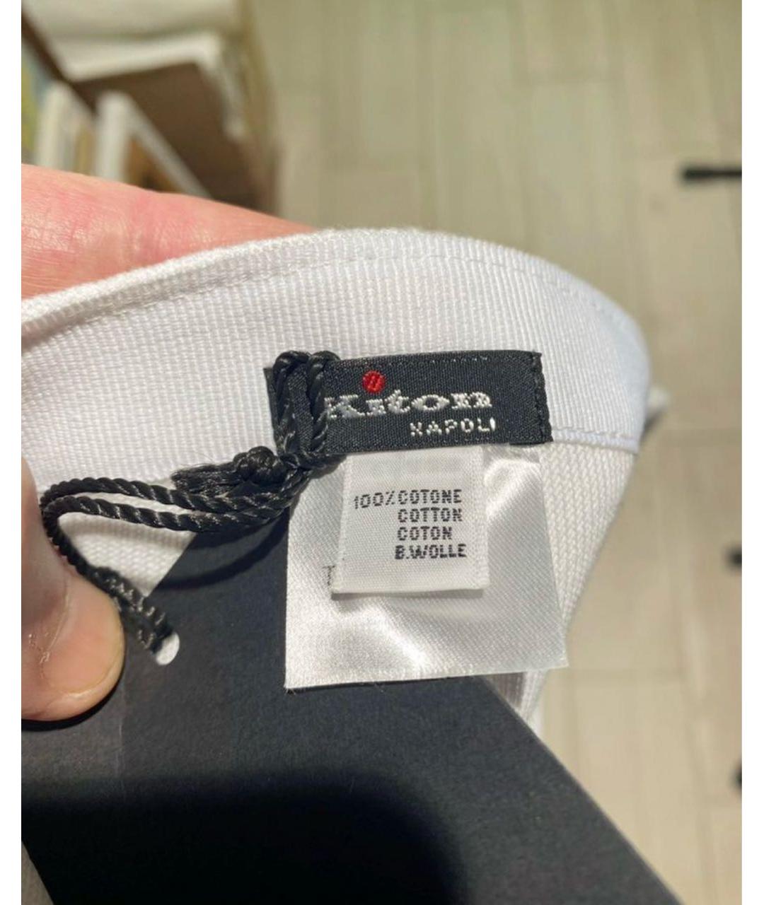 KITON Белая хлопковая кепка/бейсболка, фото 3