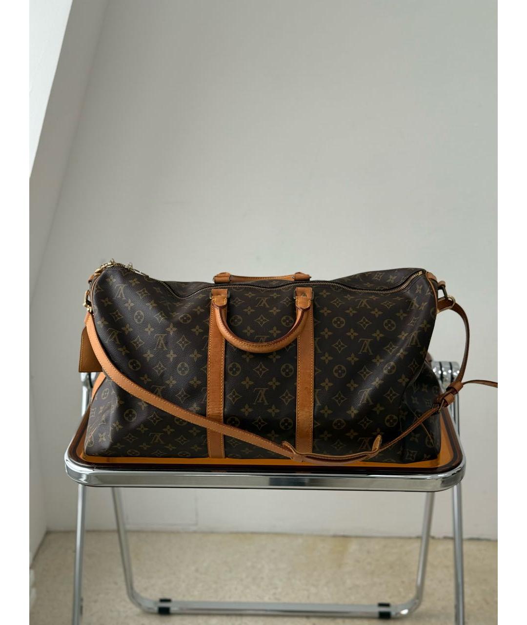 LOUIS VUITTON Коричневая дорожная/спортивная сумка, фото 9