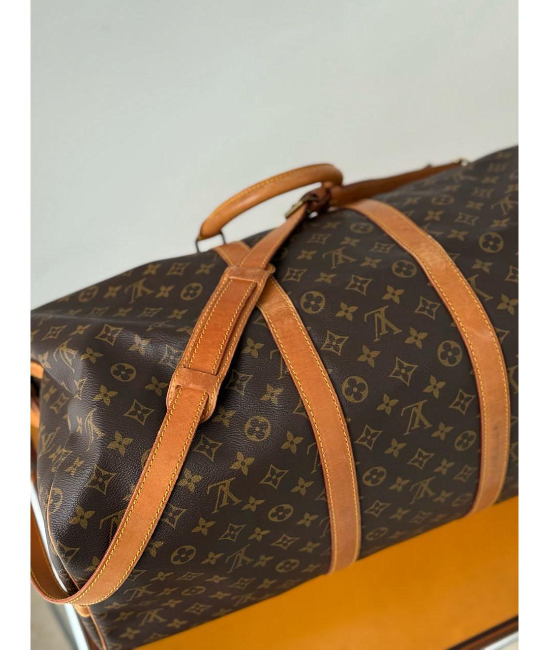 LOUIS VUITTON Коричневая дорожная/спортивная сумка, фото 8