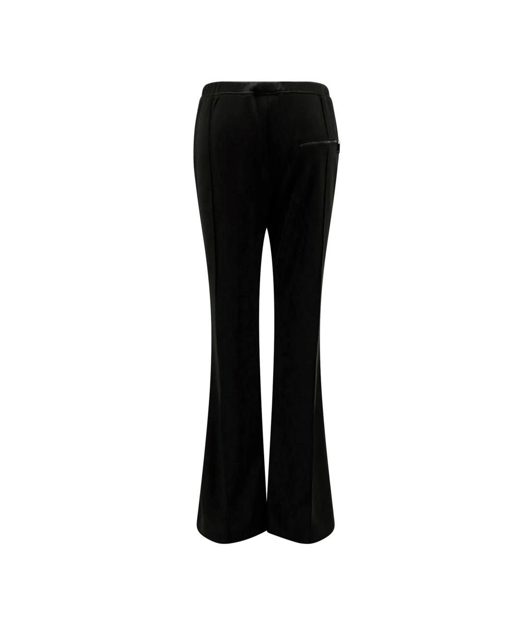 COURREGES Черные полиэстеровые прямые брюки, фото 2