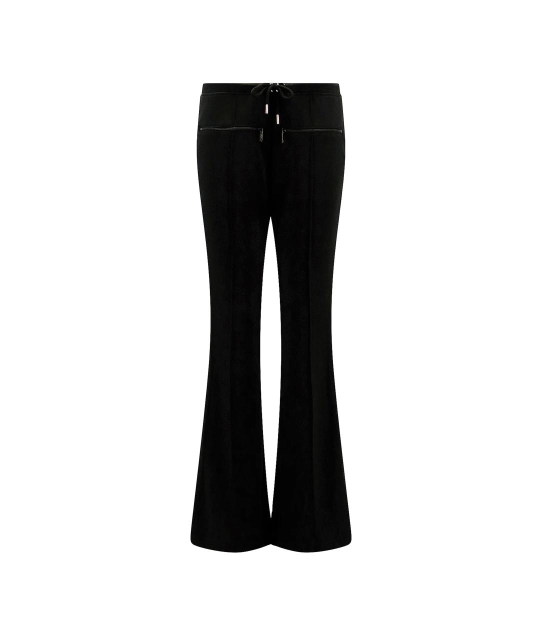 COURREGES Черные полиэстеровые прямые брюки, фото 1