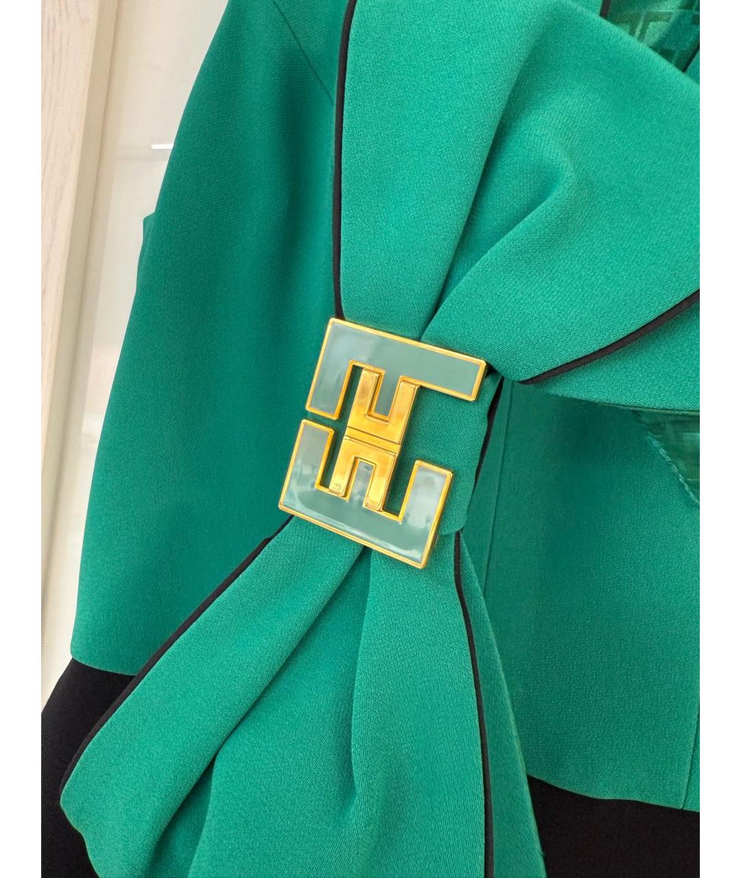 ELISABETTA FRANCHI Зеленые коктейльное платье, фото 2