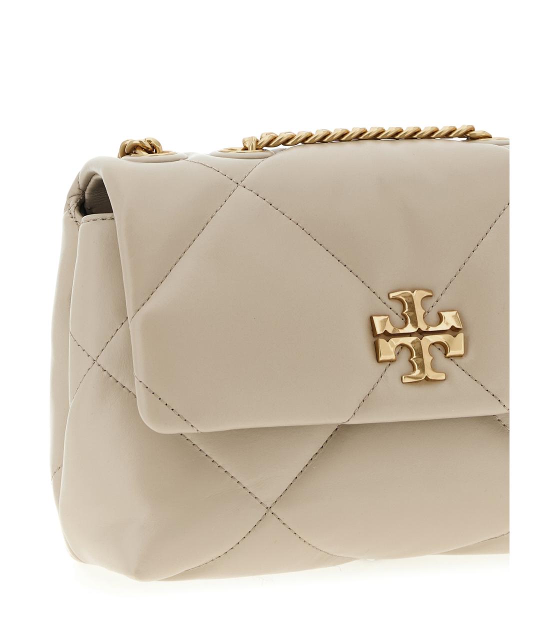 TORY BURCH Бежевая кожаная сумка через плечо, фото 3