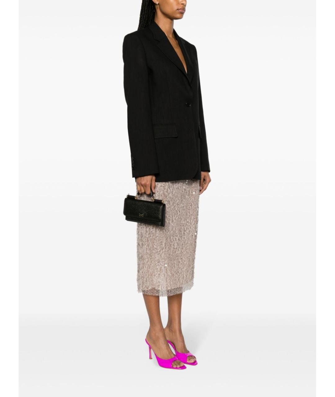 DOLCE&GABBANA Черная кожаная сумка с короткими ручками, фото 4