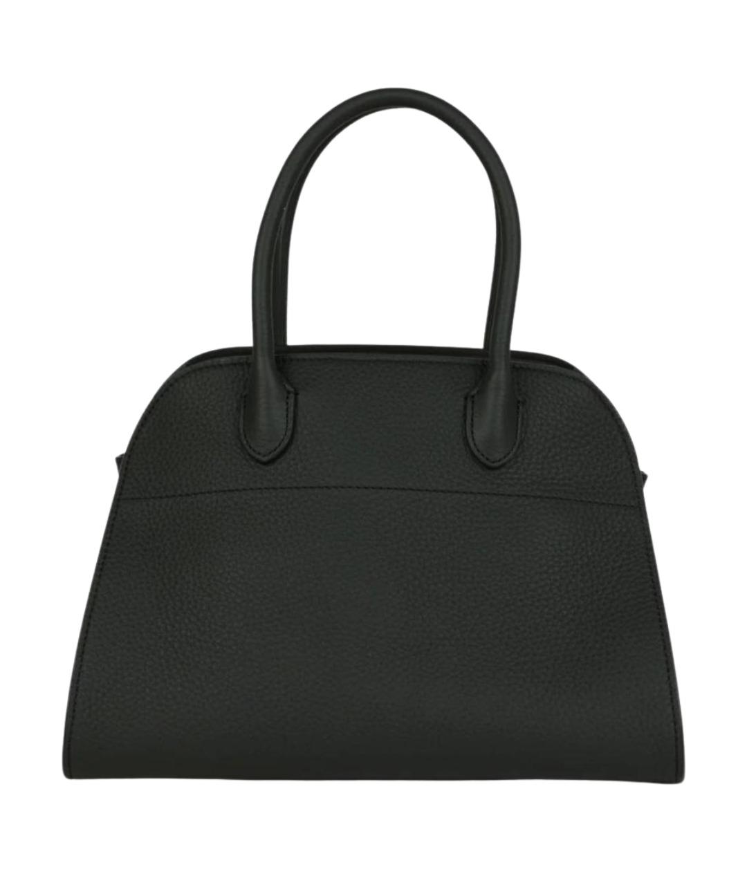 THE ROW Черная кожаная сумка с короткими ручками, фото 1