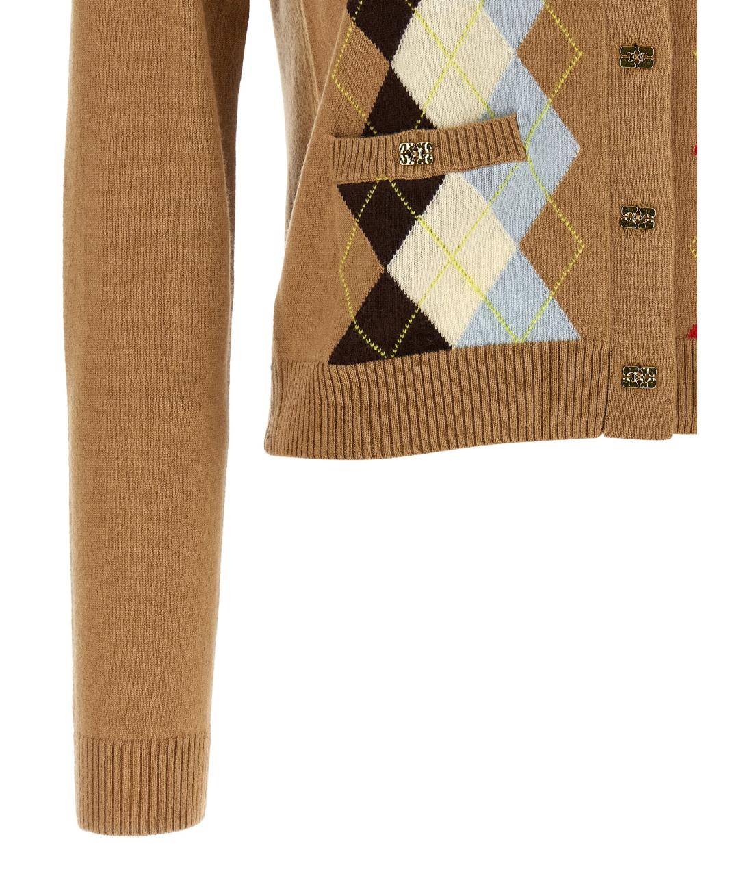 GANNI Мульти шерстяной кардиган, фото 4