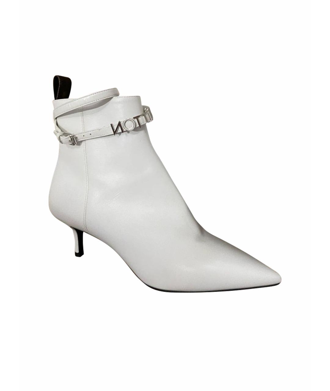 LOUIS VUITTON Белые кожаные ботильоны, фото 1