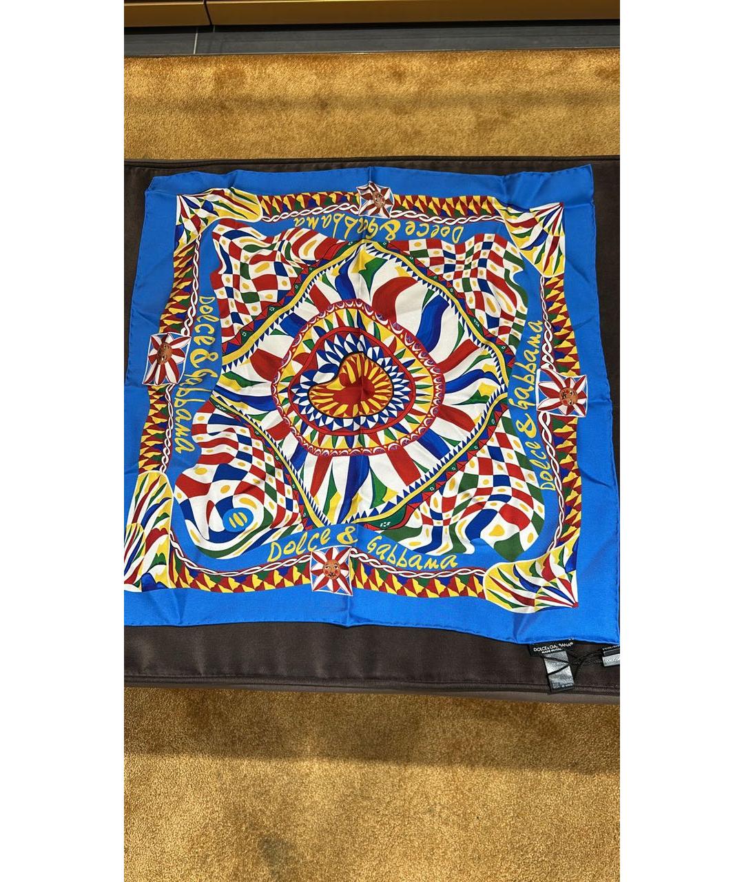 DOLCE&GABBANA Мульти шелковый платок, фото 2