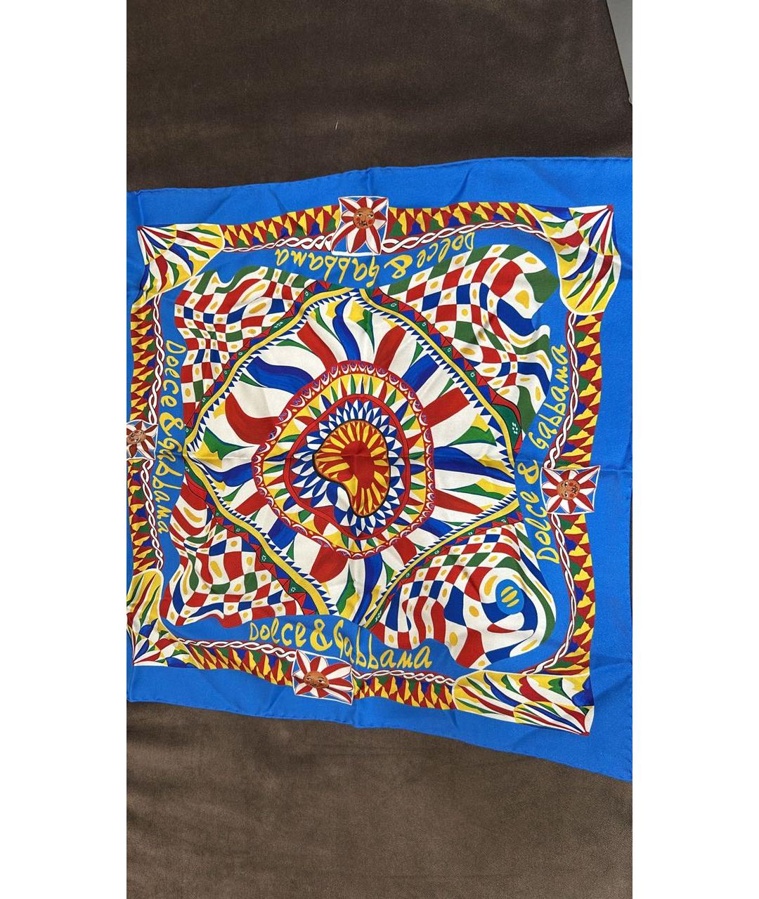 DOLCE&GABBANA Мульти шелковый платок, фото 3