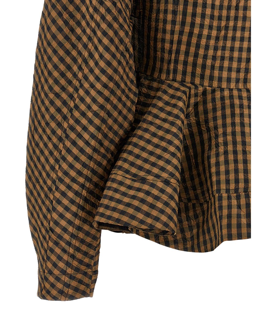 GANNI Коричневая полиэстеровая рубашка, фото 4