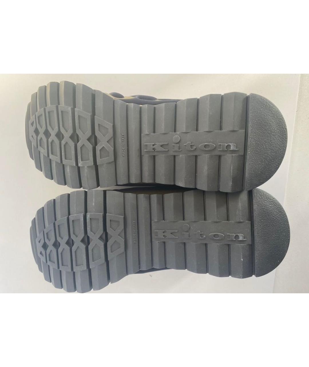 KITON Хаки синтетические низкие кроссовки / кеды, фото 7