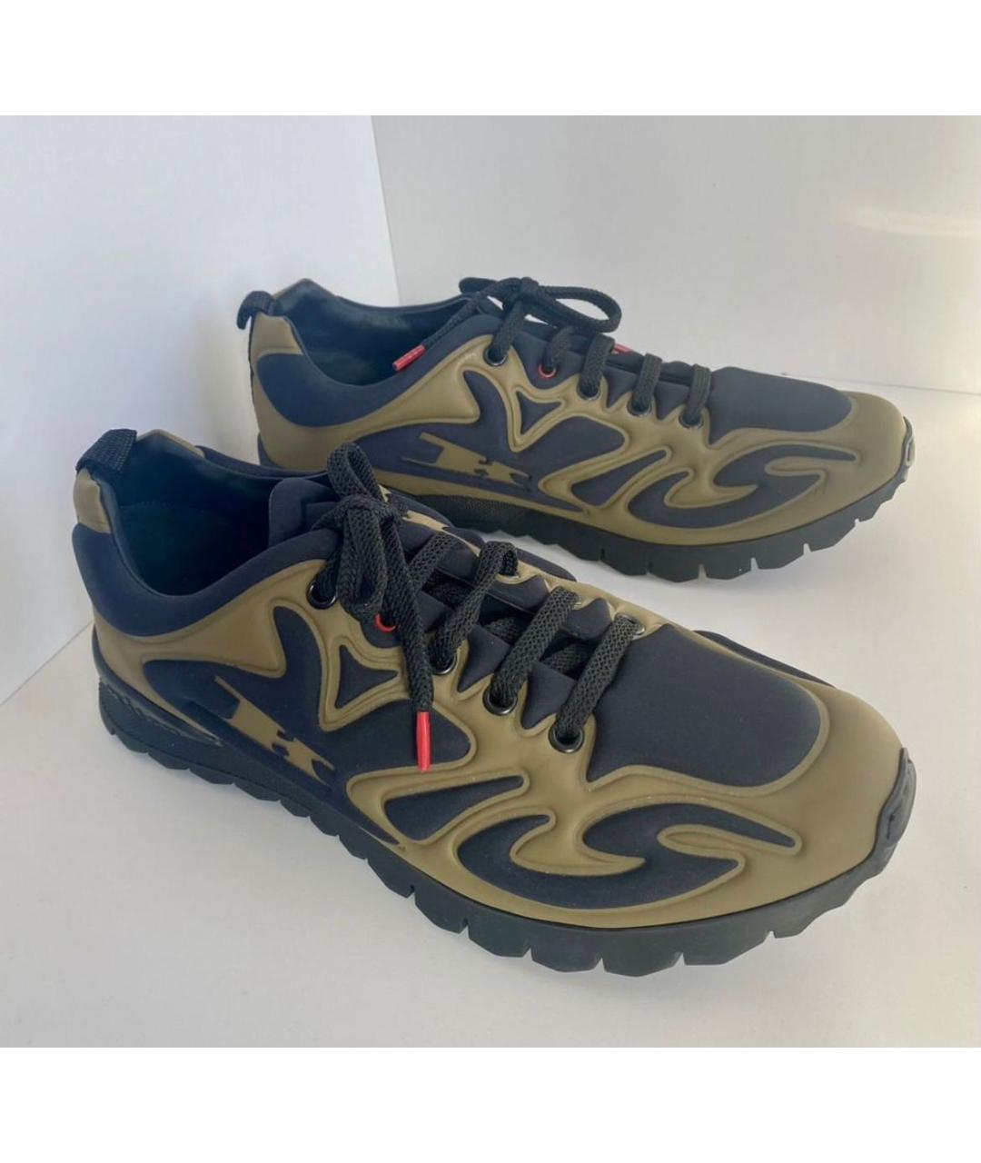 KITON Хаки синтетические низкие кроссовки / кеды, фото 6