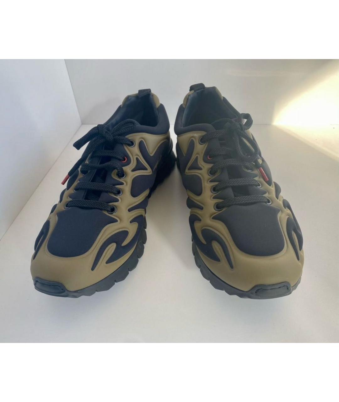 KITON Хаки синтетические низкие кроссовки / кеды, фото 3