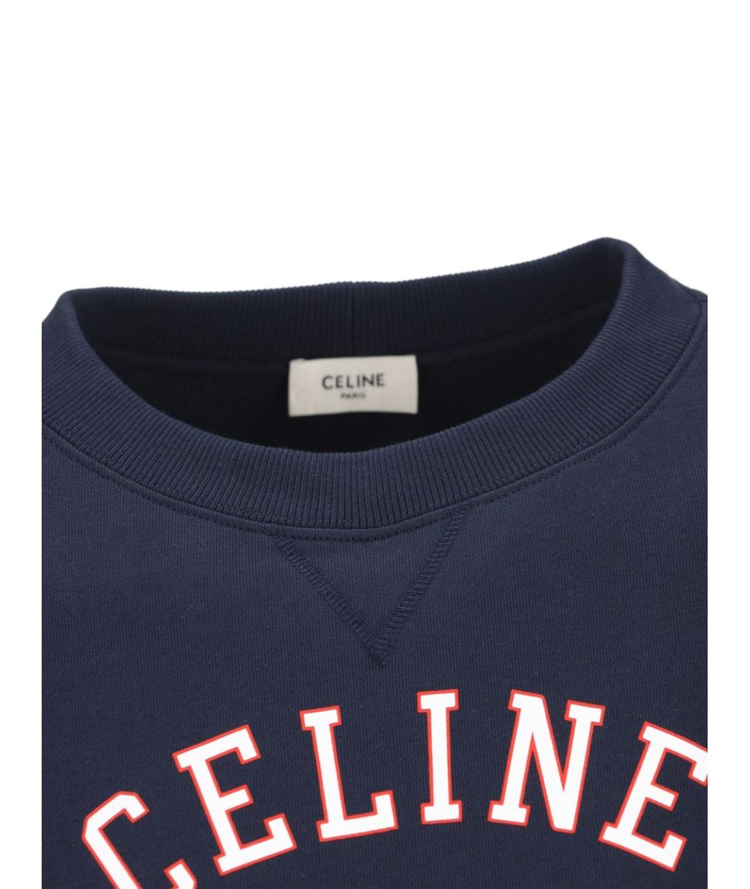 CELINE Синий хлопковый джемпер / свитер, фото 3