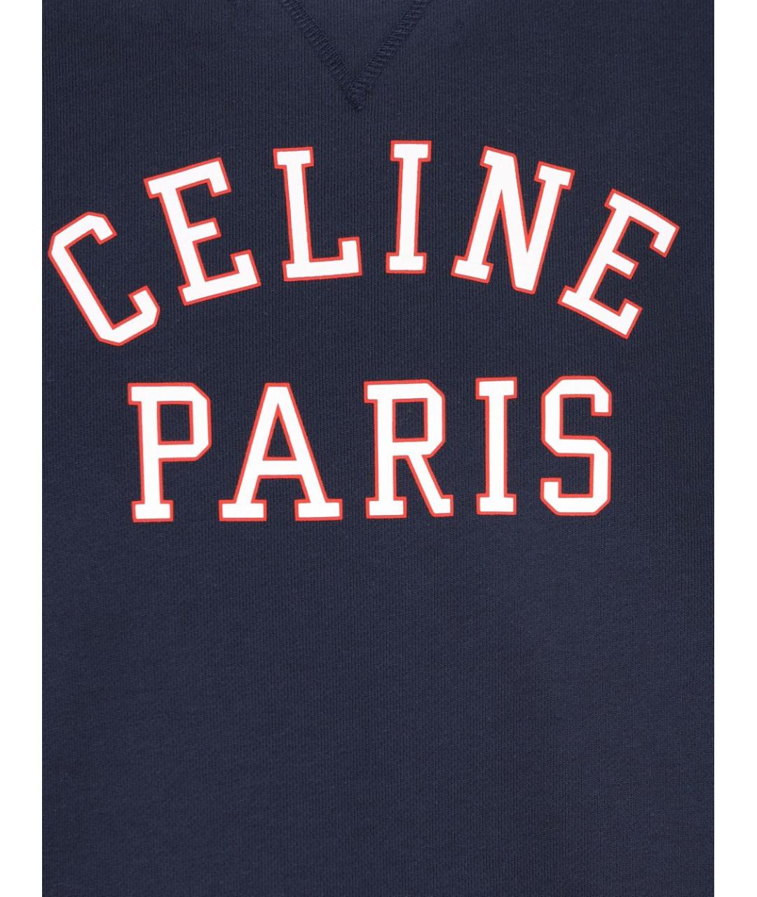 CELINE Синий хлопковый джемпер / свитер, фото 4