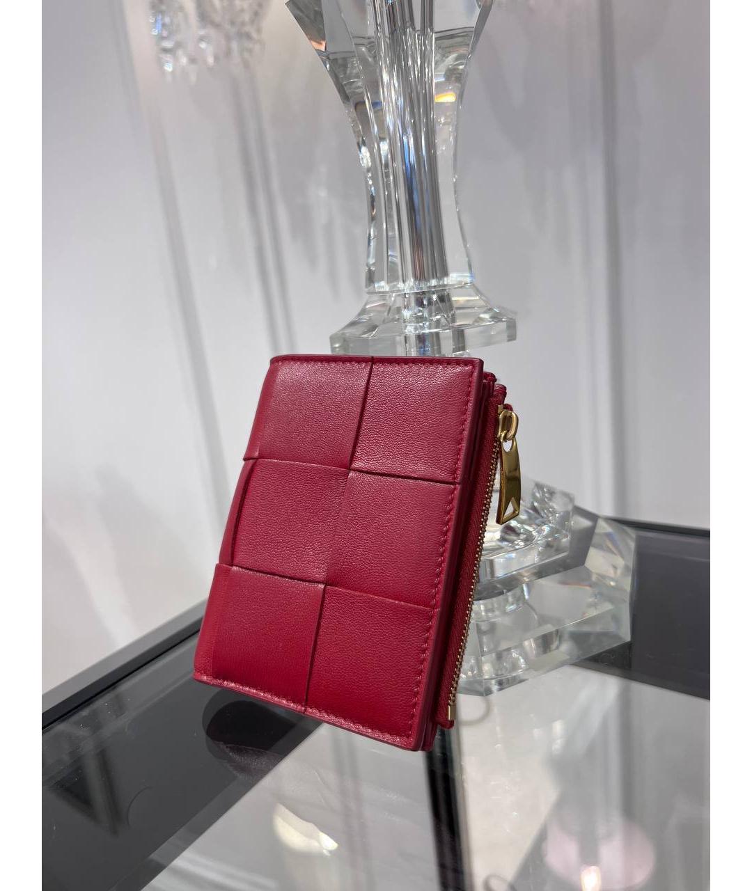 BOTTEGA VENETA Розовый кожаный кошелек, фото 2