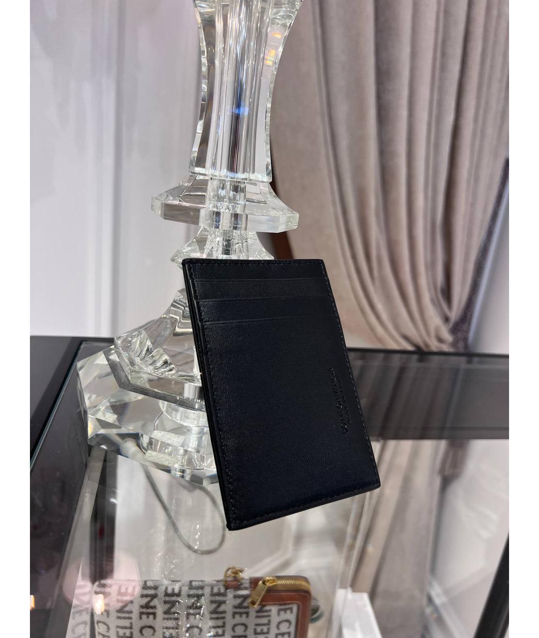 BOTTEGA VENETA Черный кожаный кардхолдер, фото 2