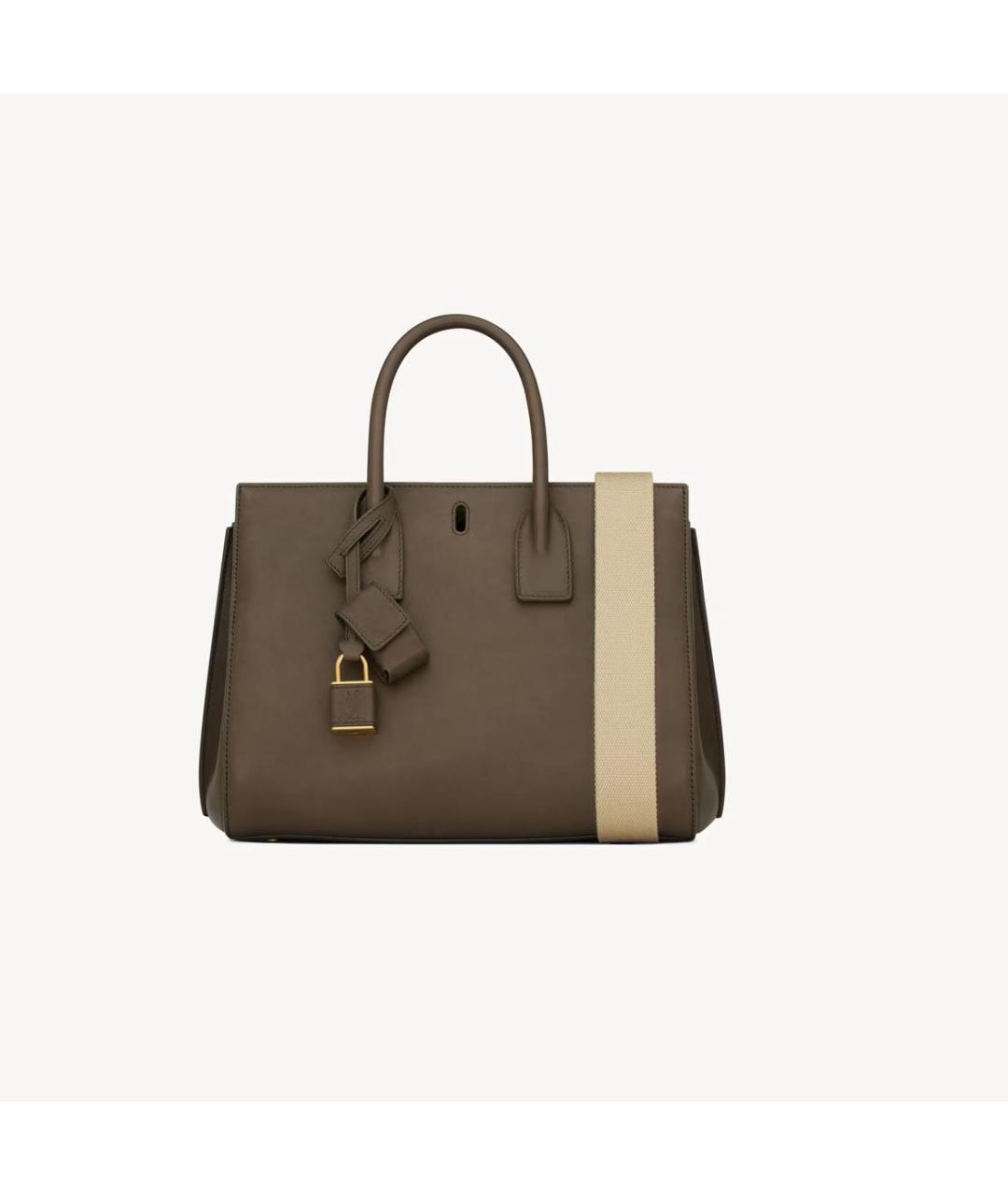 SAINT LAURENT Кожаная сумка тоут, фото 2