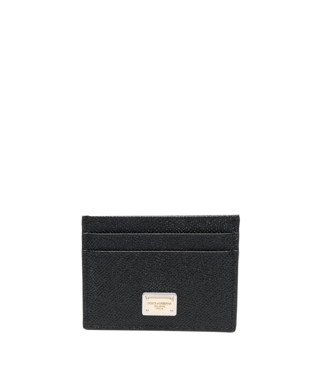 DOLCE&GABBANA Черный кожаный кардхолдер, фото 4