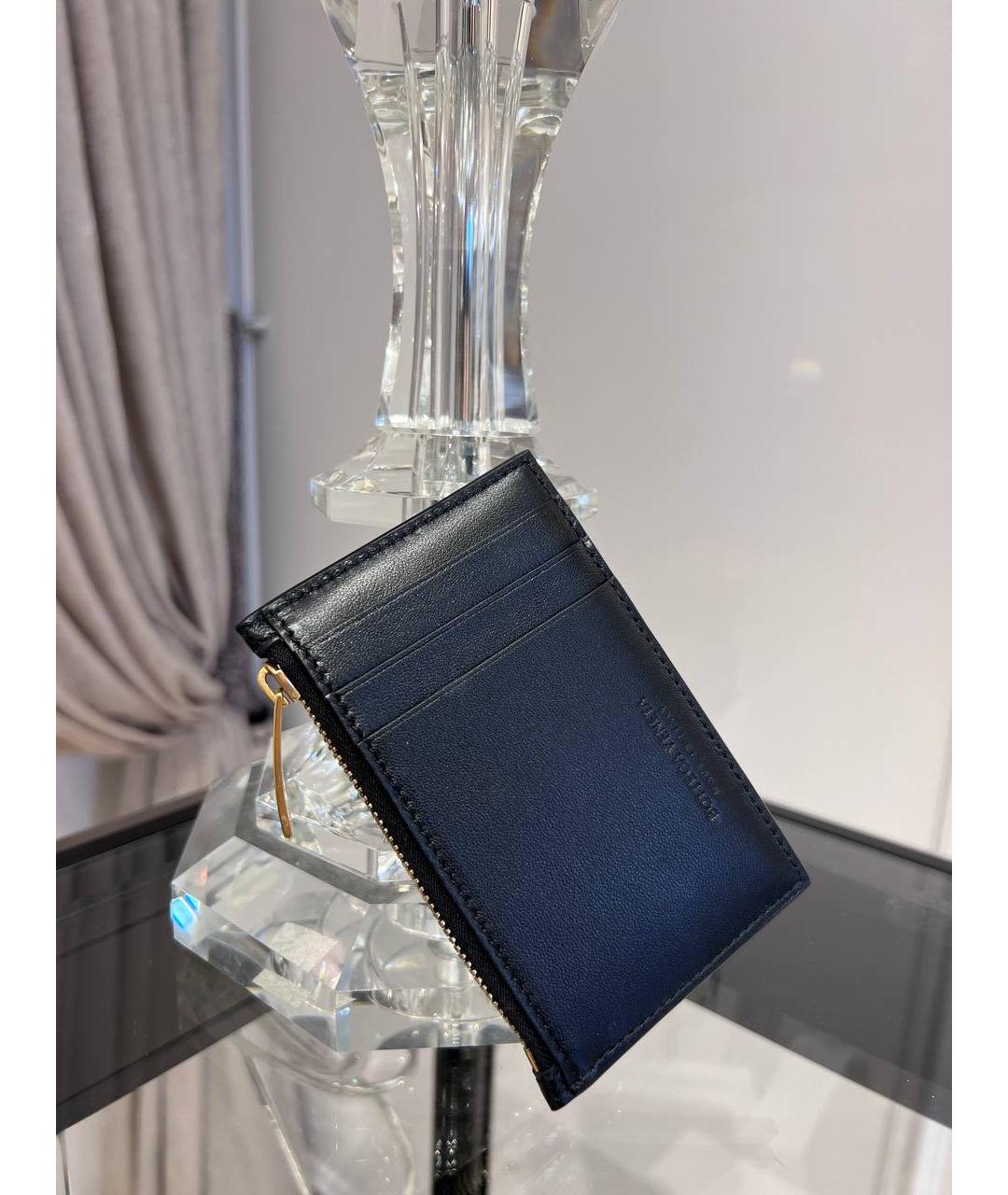 BOTTEGA VENETA Черный кожаный кошелек, фото 4
