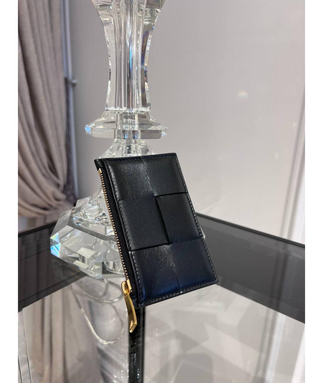 BOTTEGA VENETA Черный кожаный кошелек, фото 2