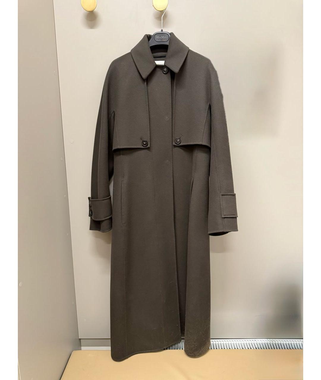 SPORTMAX Коричневое шерстяное пальто, фото 7