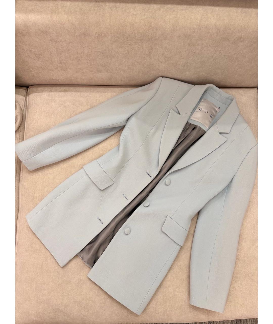 WALK OF SHAME Голубой шерстяной жакет/пиджак, фото 5