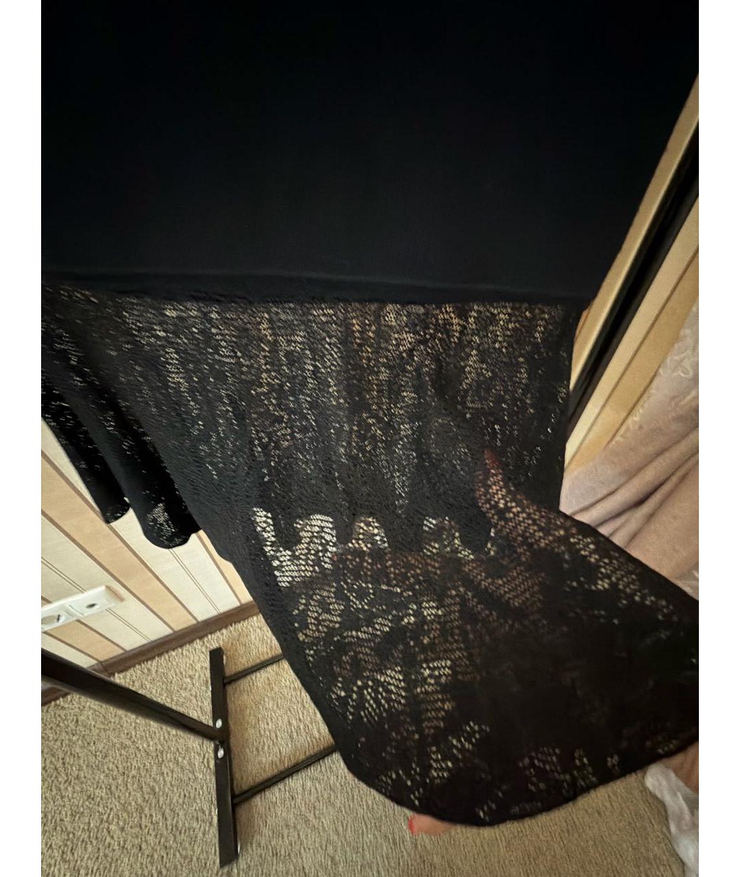 WOLFORD Черная шерстяная юбка миди, фото 4