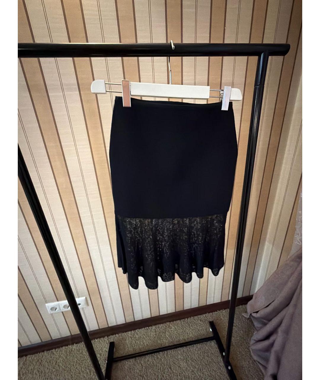 WOLFORD Черная шерстяная юбка миди, фото 2