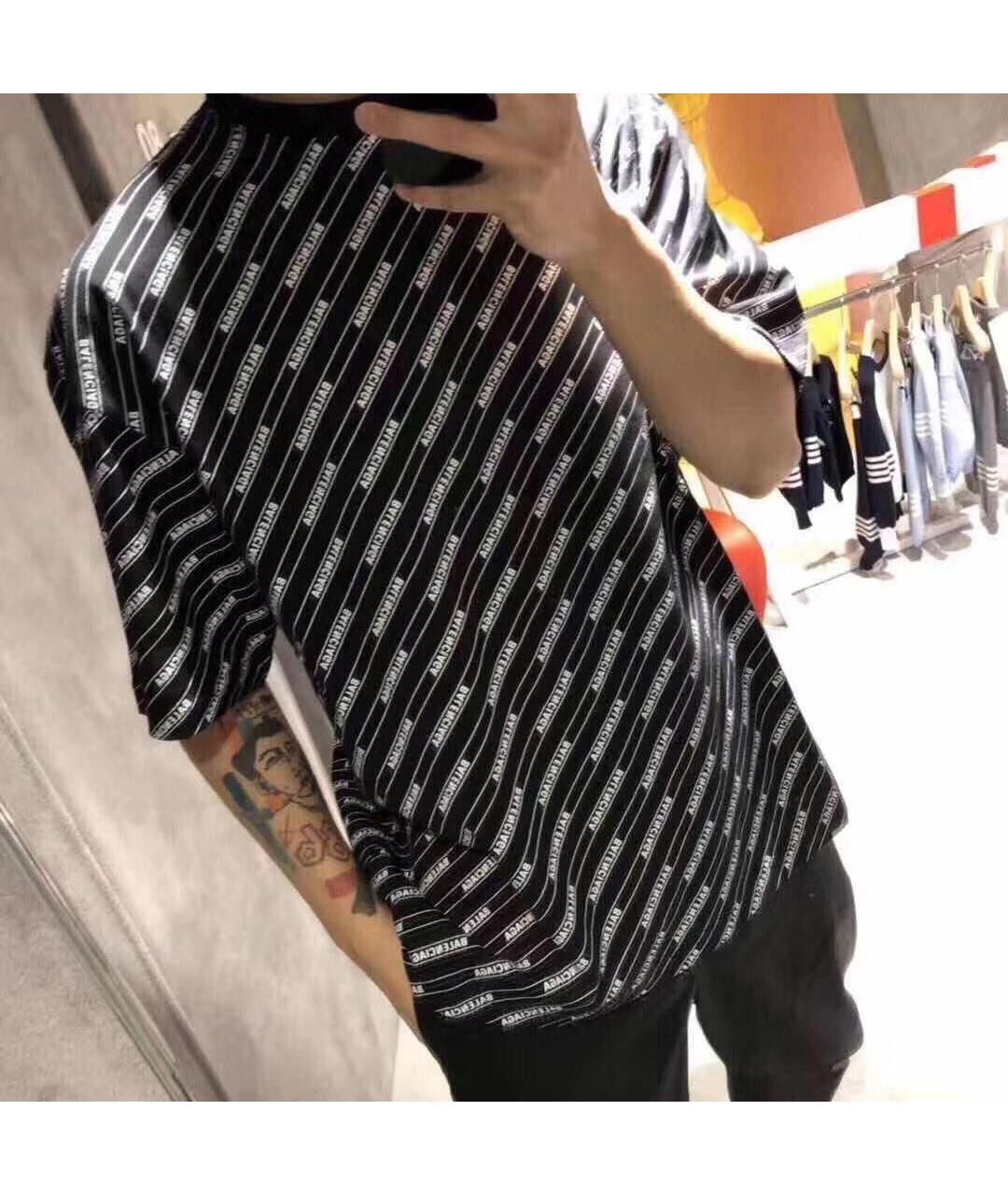 BALENCIAGA Черная хлопковая футболка, фото 3