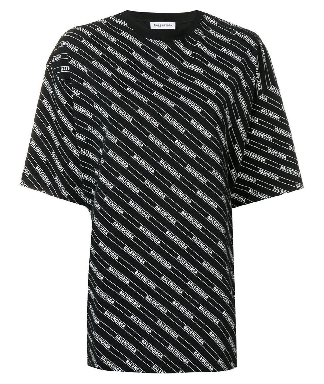 BALENCIAGA Черная хлопковая футболка, фото 1