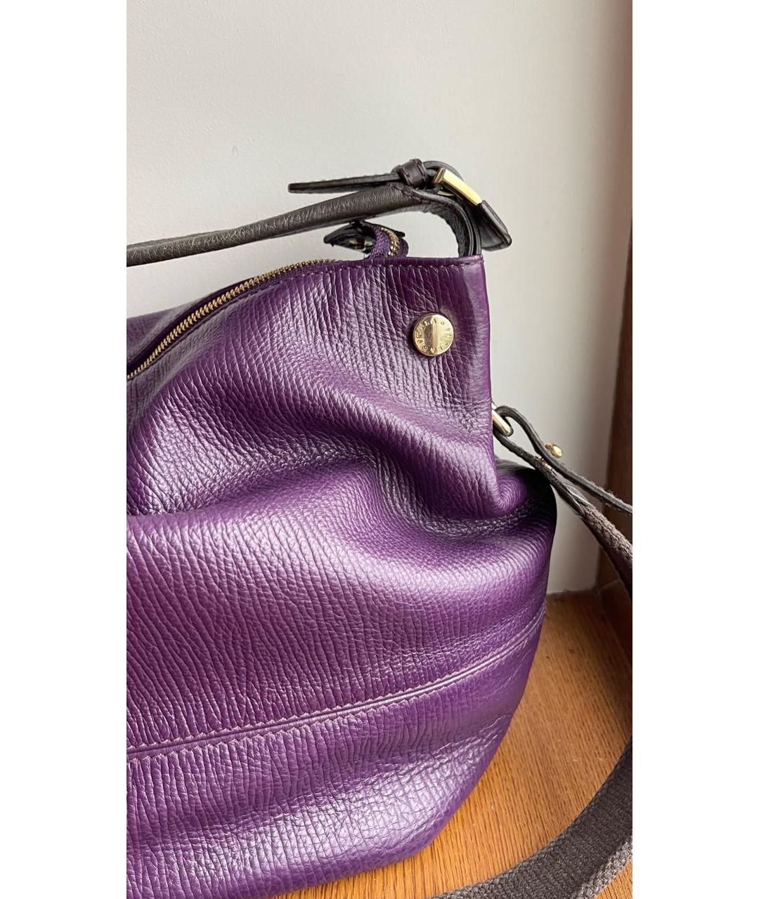 FURLA Фиолетовая кожаная сумка через плечо, фото 5