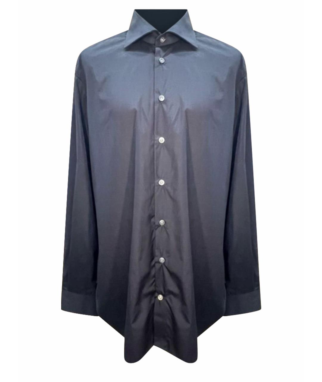 KITON Черная хлопковая классическая рубашка, фото 1