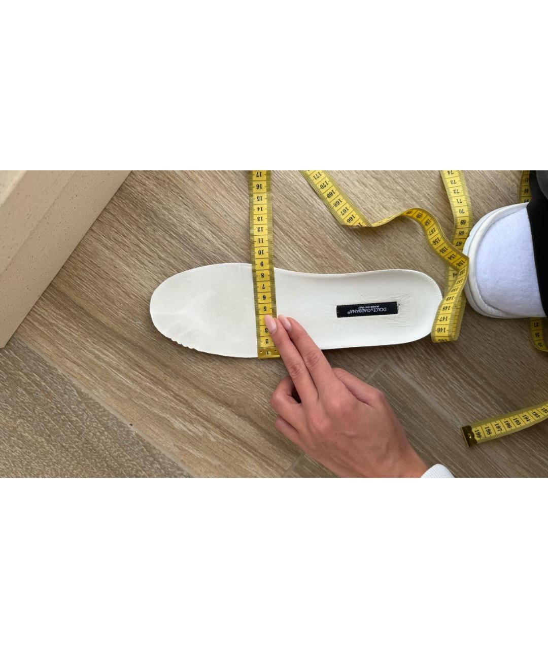 DOLCE&GABBANA Белые кожаные кеды, фото 6