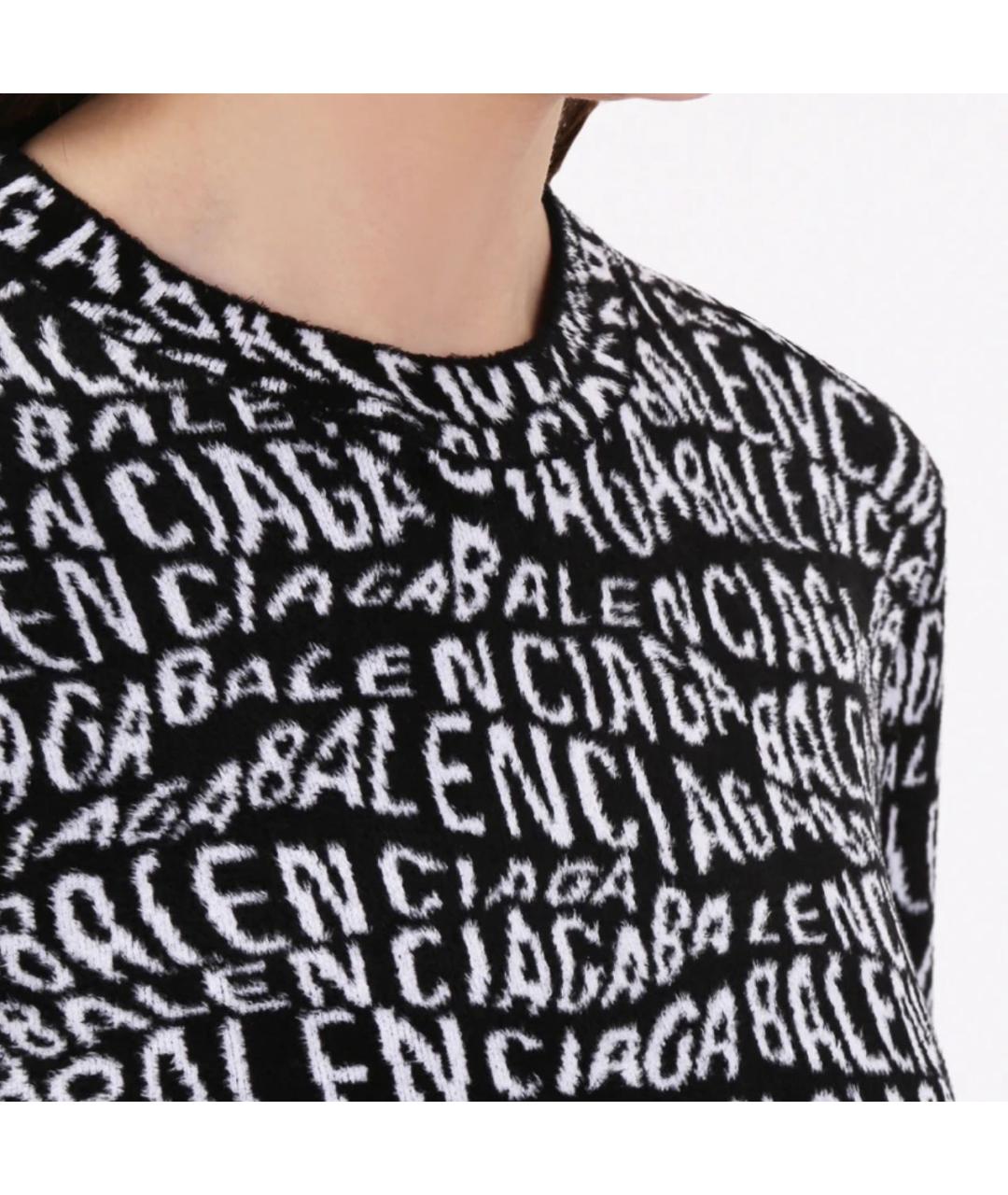 BALENCIAGA Черная вискозная водолазка, фото 2