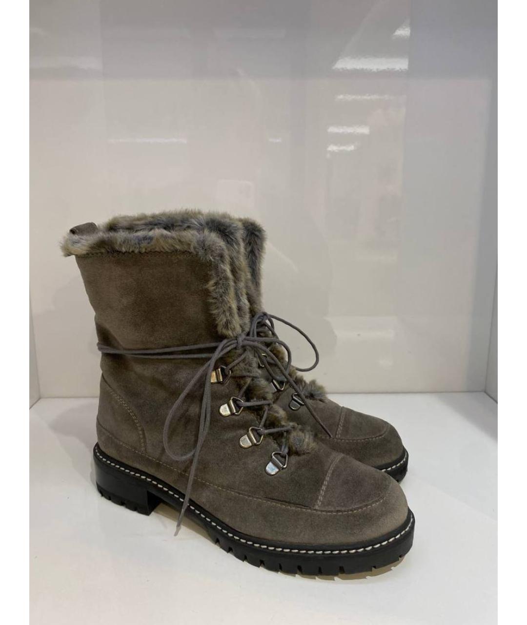 STUART WEITZMAN Серые замшевые ботинки, фото 2