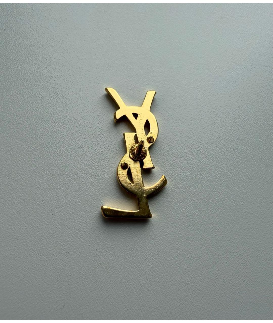 SAINT LAURENT Золотая металлическая булавка / брошь, фото 3