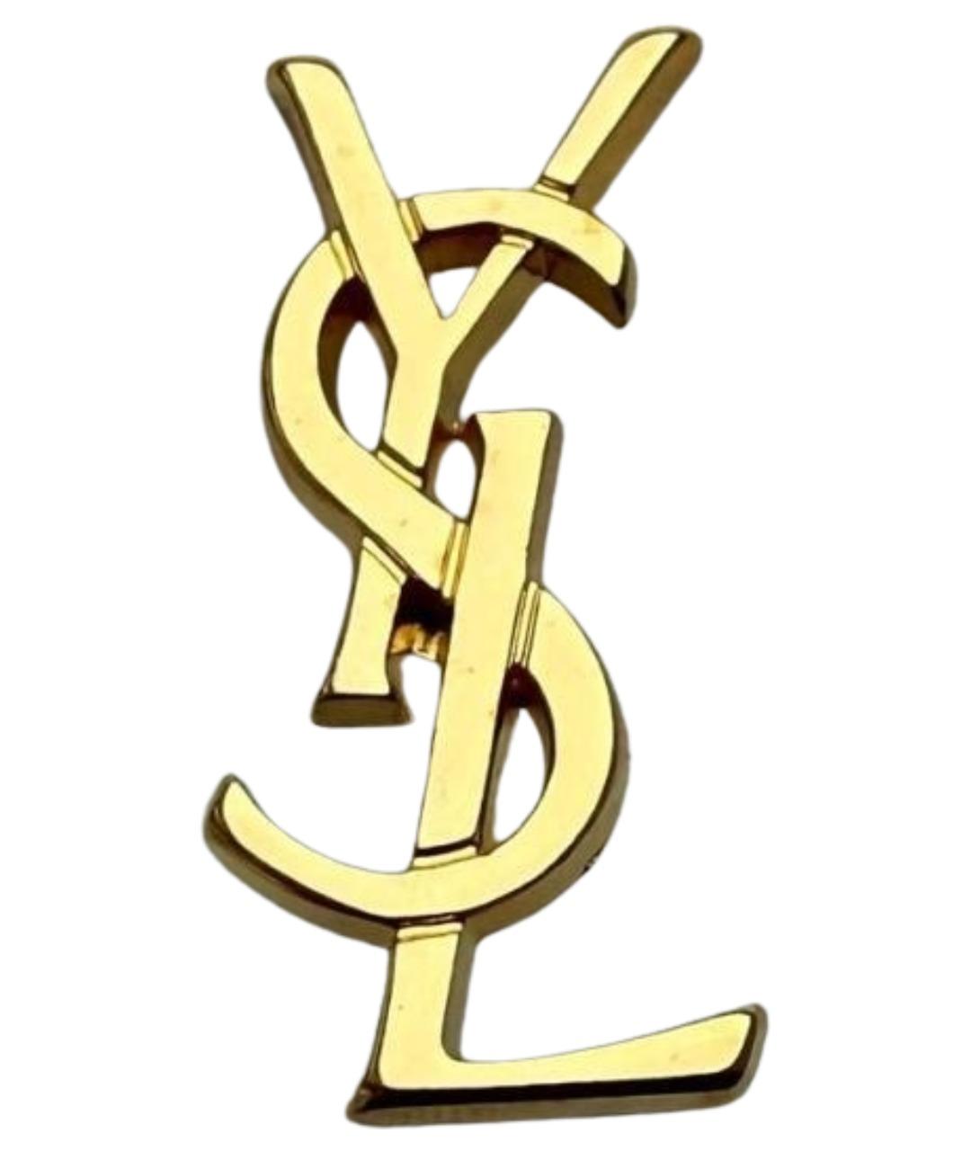 SAINT LAURENT Золотая металлическая булавка / брошь, фото 1