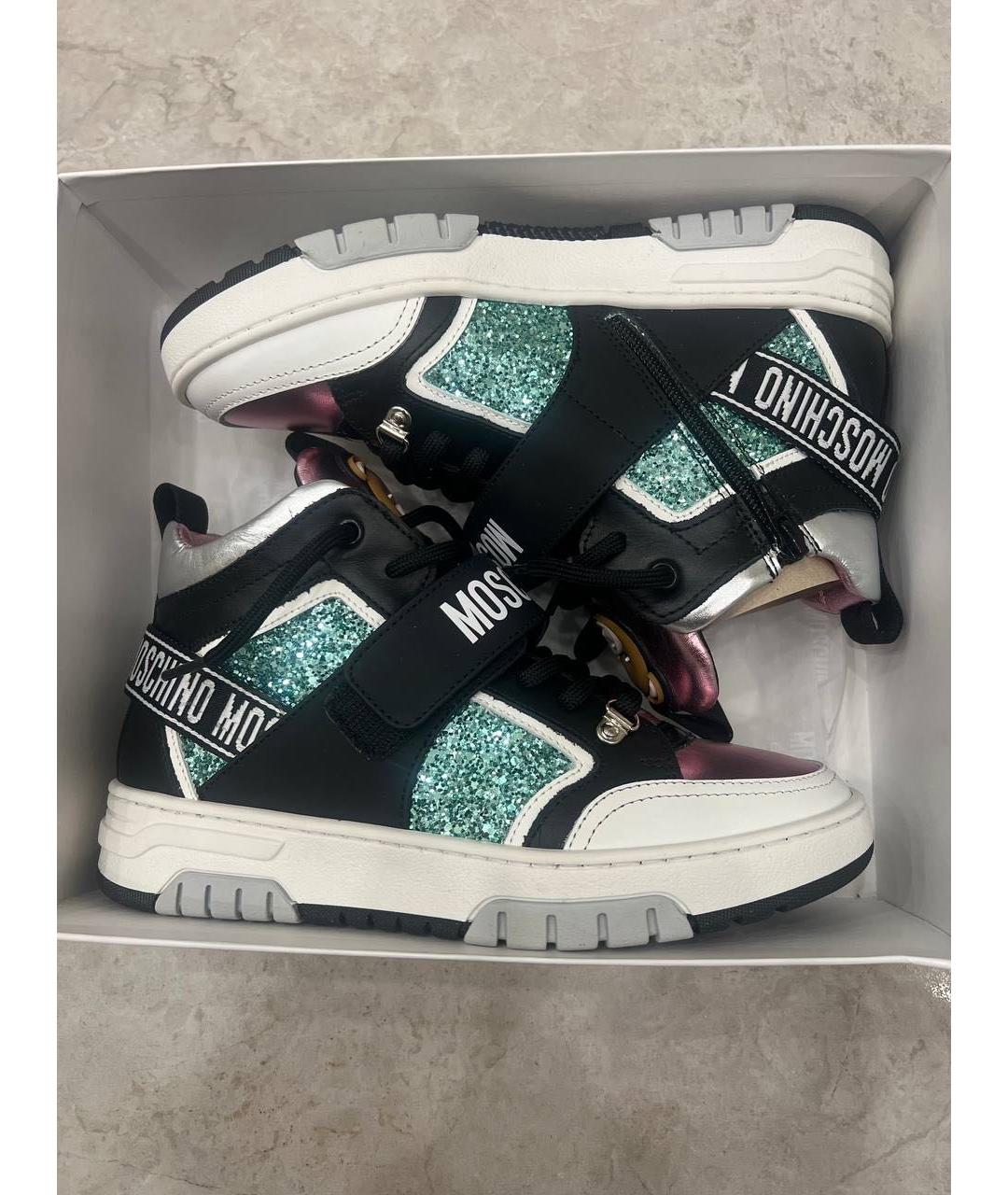 MOSCHINO Мульти кожаные кеды, фото 9