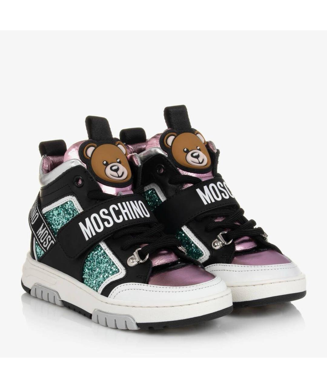 MOSCHINO Мульти кожаные кеды, фото 8