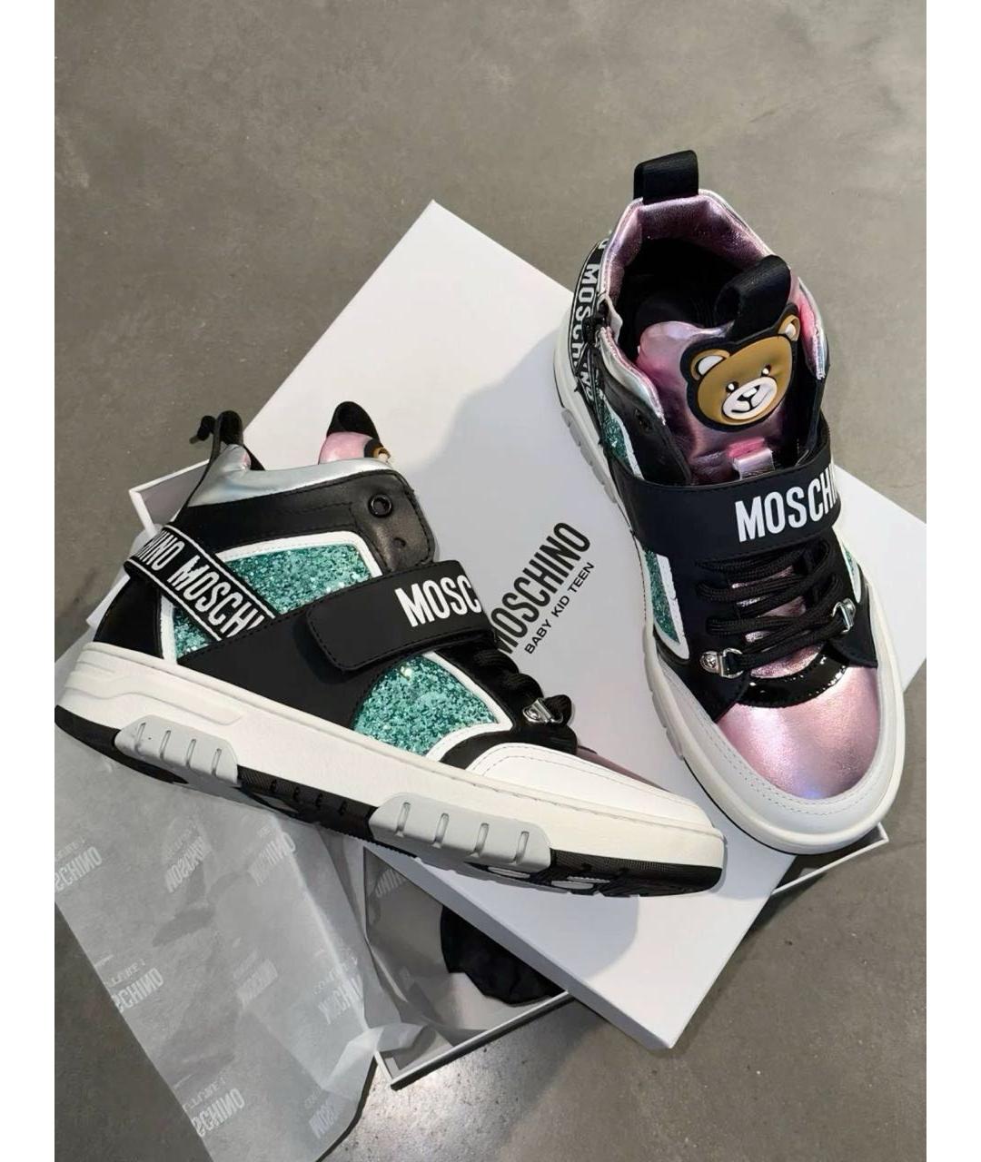 MOSCHINO Мульти кожаные кеды, фото 7