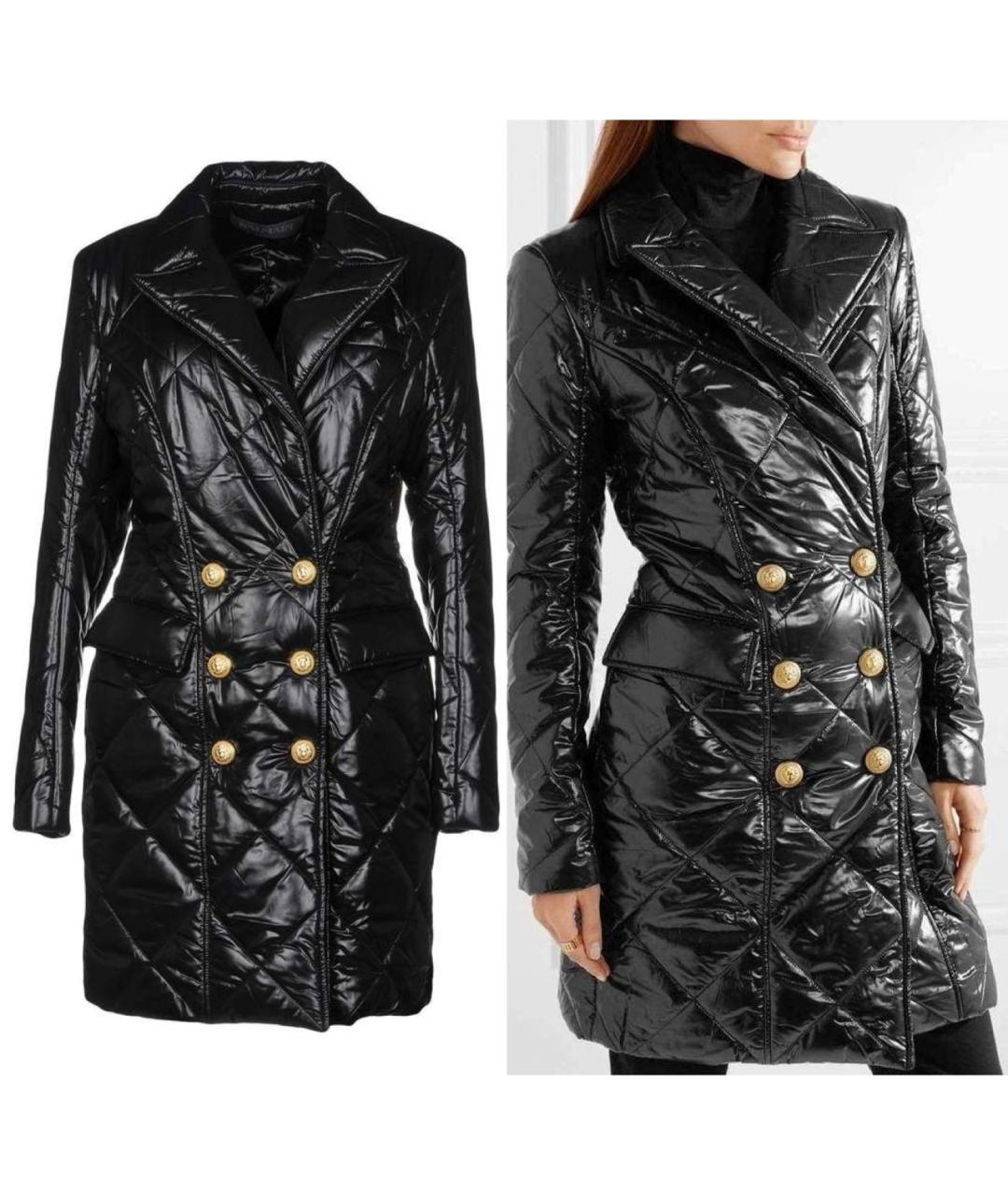 BALMAIN Черный полиамидовый пуховик, фото 2