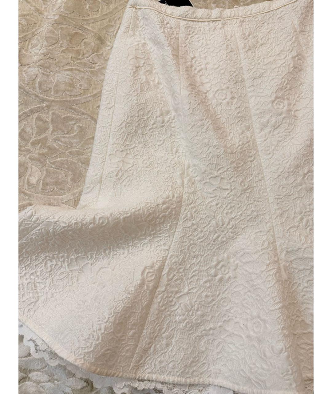 OSCAR DE LA RENTA Бежевый шелковый костюм с юбками, фото 6