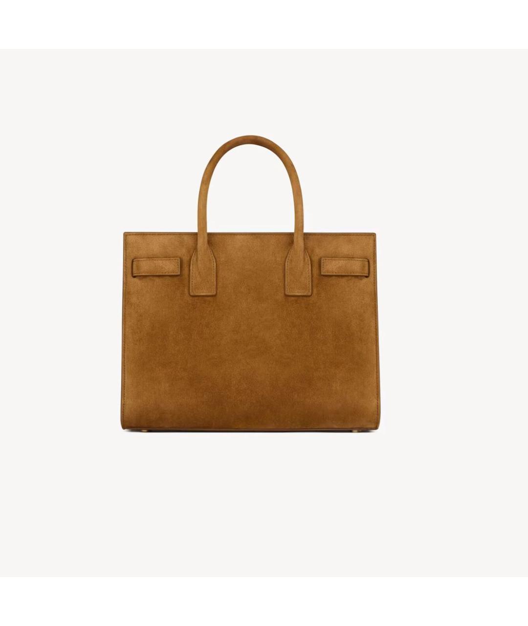 SAINT LAURENT Замшевая сумка тоут, фото 2