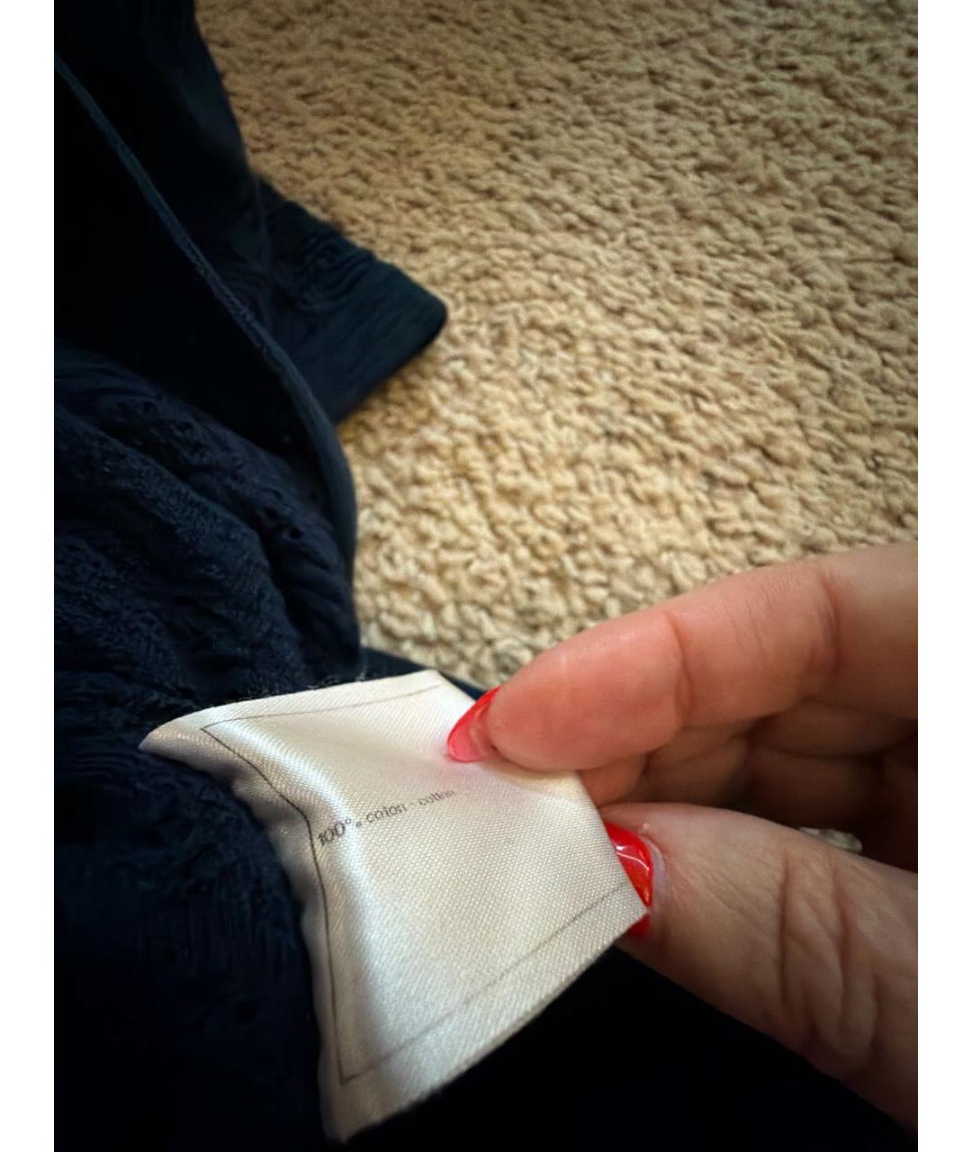 CHANEL Темно-синее хлопковое повседневное платье, фото 6