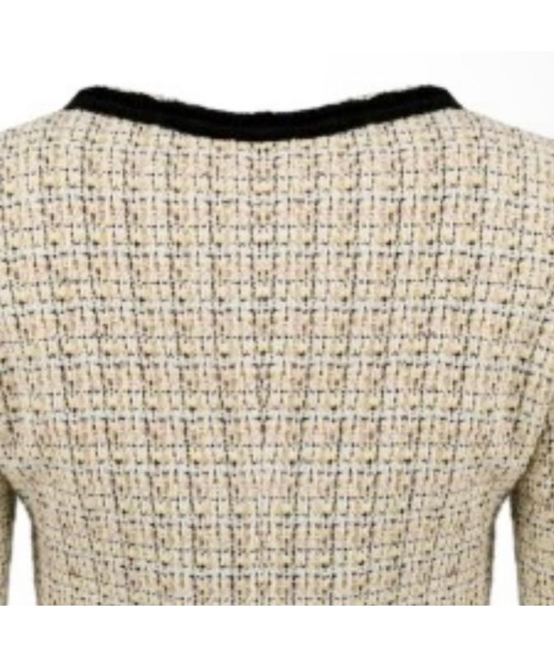 LIU JO Бежевый твидовый жакет/пиджак, фото 3