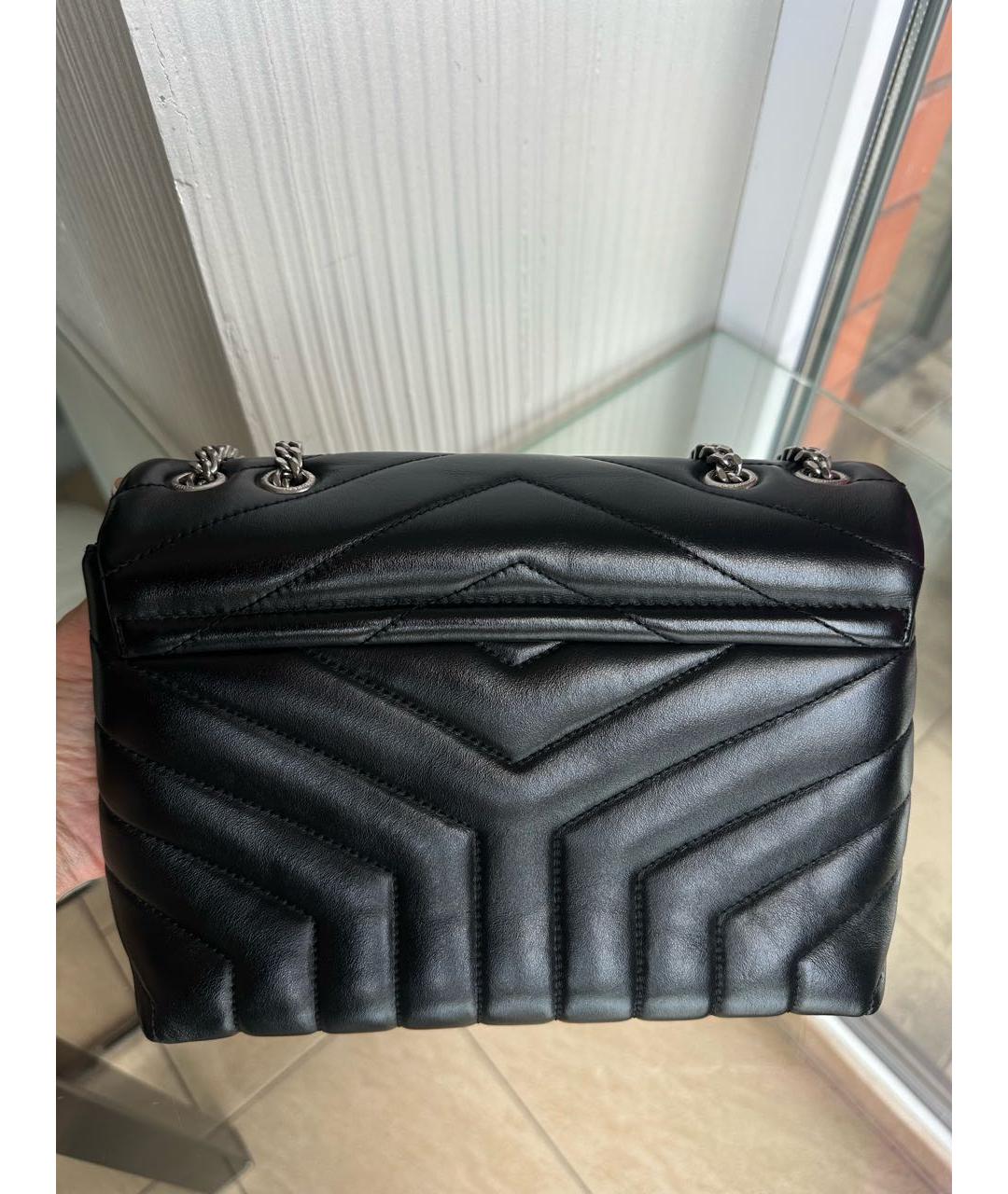 SAINT LAURENT Черная кожаная сумка через плечо, фото 7