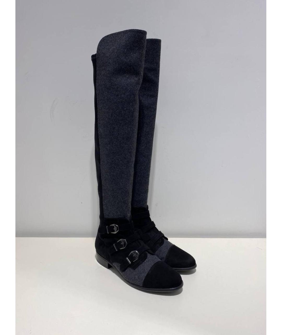 STUART WEITZMAN Серые текстильные сапоги, фото 4