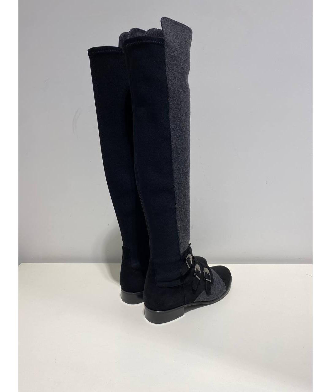 STUART WEITZMAN Серые текстильные сапоги, фото 2